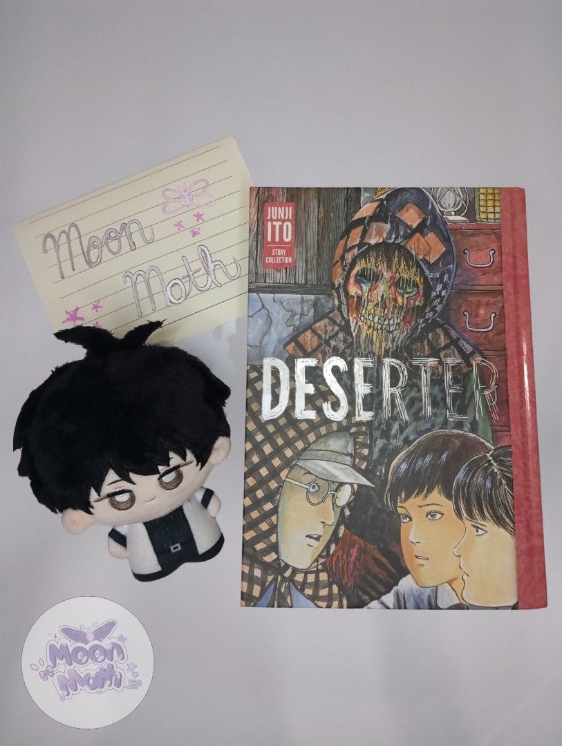 Deserter (Hardcover) Junji Ito Manga (Category: Comics & Manga) located in Mabalacat. Submitted by moonmothxx (Listing ID 1468362722, Image 1). Description: PRICE IS NEGOTIABLE!! CAN LOWER TO 900 IF GET AGAD!! 9.8/10 condition! 💚 Condition details: - Hardcover cover and spine have no visible issues! - Interior pages are clean and intact, with no writing or stickers! - Binding is secure, with no unusual odor or dampness - Pages have no noticeable
