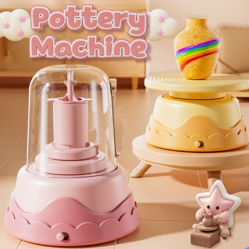 Desktop Pottery Machine (Category: Kids Toys) located in Quezon City. Submitted by tanyachoa (Listing ID 1468296322, Image 1). Description: Desktop Pottery Machine 240 grams mud 2 packs of mud included 2 Variations Yellow Pink Extra Mud Available 40.-/pack.