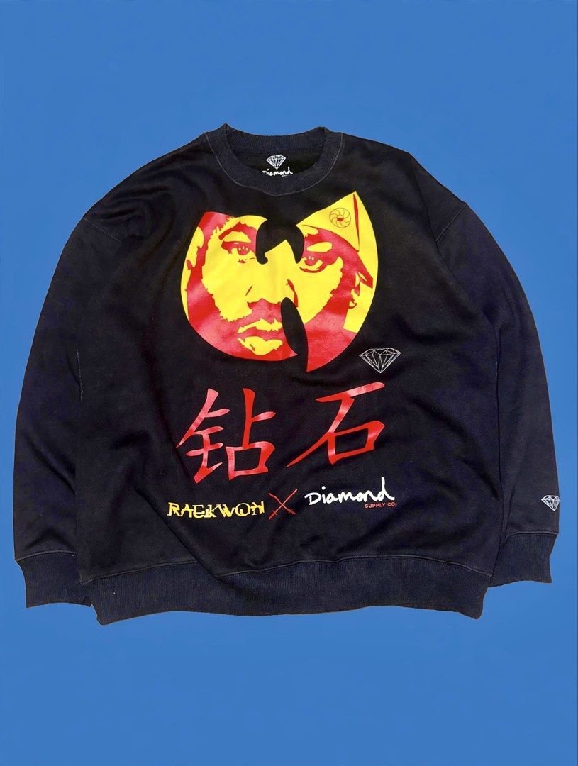 DIAMOND/ WUTANG (Category: Coats, Jackets and Outerwear) located in Angeles City. Submitted by thriftnmore (Listing ID 1468479510, Image 1). Description: TITLE: DIAMOND/ WUTANG * SIZE : Length | 29 inch : Width | 25.5 inch * PRICE: 1,499php DESCRIPTION: Please be aware that most of the items are used/thrifted. Please, do not expect the item to be brandnew, except when mentioned. Payment Methods: GCash, BPI, Maya Delivery Options (shoulder by buye