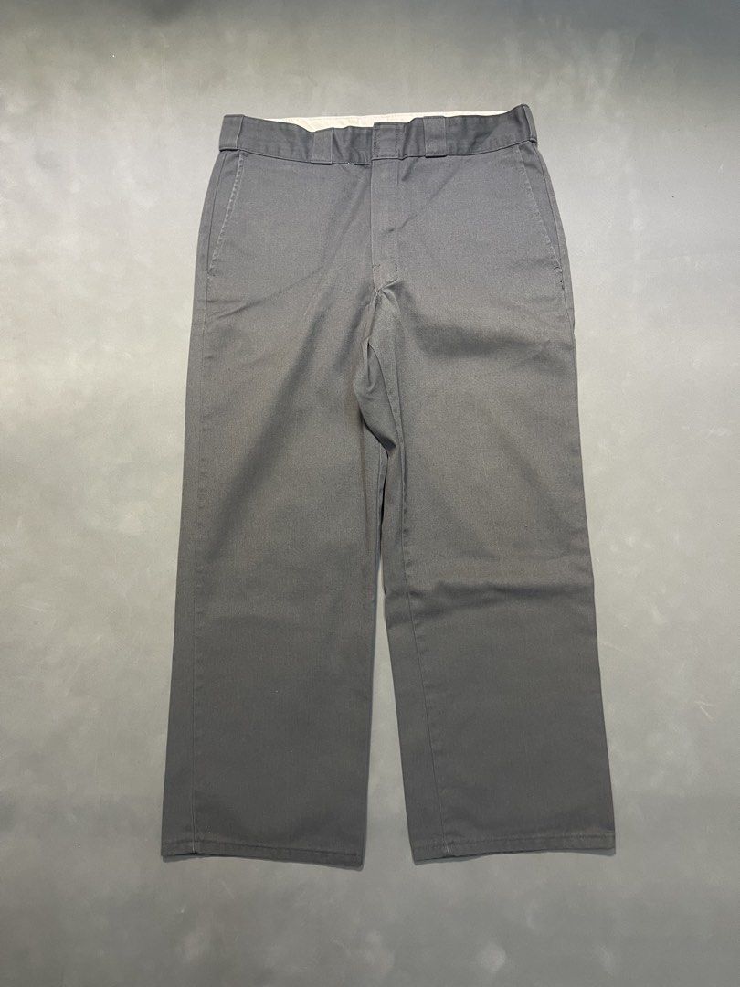 Dickies 874 Charcoal Work Pants (Category: Trousers) located in Manila. Submitted by mine2ownit (Listing ID 1468340693, Image 1). Description: - Brand: Dickies 874 Work Pants - Color: Charcoal Grey - Fit: Classic straight leg - Material: Durable poly-cotton blend twill - Details: Dual front slash pockets, two back welt pockets with logo patch, zip fly with button closure - Origin: Made in Mexico - Condition: Great everyday staple for daily wear o