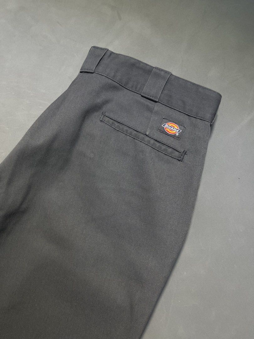 Dickies 874 Charcoal Work Pants (Category: Trousers) located in Manila. Submitted by mine2ownit (Listing ID 1468340693, Image 3). Description: - Brand: Dickies 874 Work Pants - Color: Charcoal Grey - Fit: Classic straight leg - Material: Durable poly-cotton blend twill - Details: Dual front slash pockets, two back welt pockets with logo patch, zip fly with button closure - Origin: Made in Mexico - Condition: Great everyday staple for daily wear o