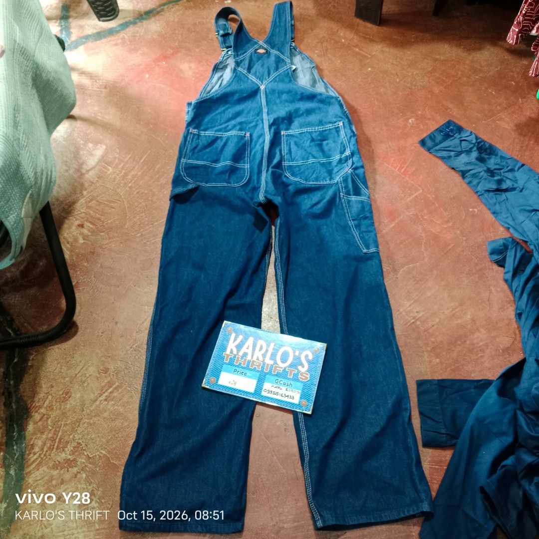 DICKIES DENIM BIB OVERALLS (Category: Coats, Jackets and Outerwear) located in Davao. Submitted by karlosthriftshop (Listing ID 1468323777, Image 3). Description: ₱1,350+SF DICKIES DENIM BIB OVERALLS MADE IN MEXICO 36X32 ON TAG ACTUAL MEASUREMENT PLEASE CHECK ATTACHED PHOTOS USED,IN VERY GOOD CONDITION X COD/COP PAYMENT 1ST MOP:GCASH.