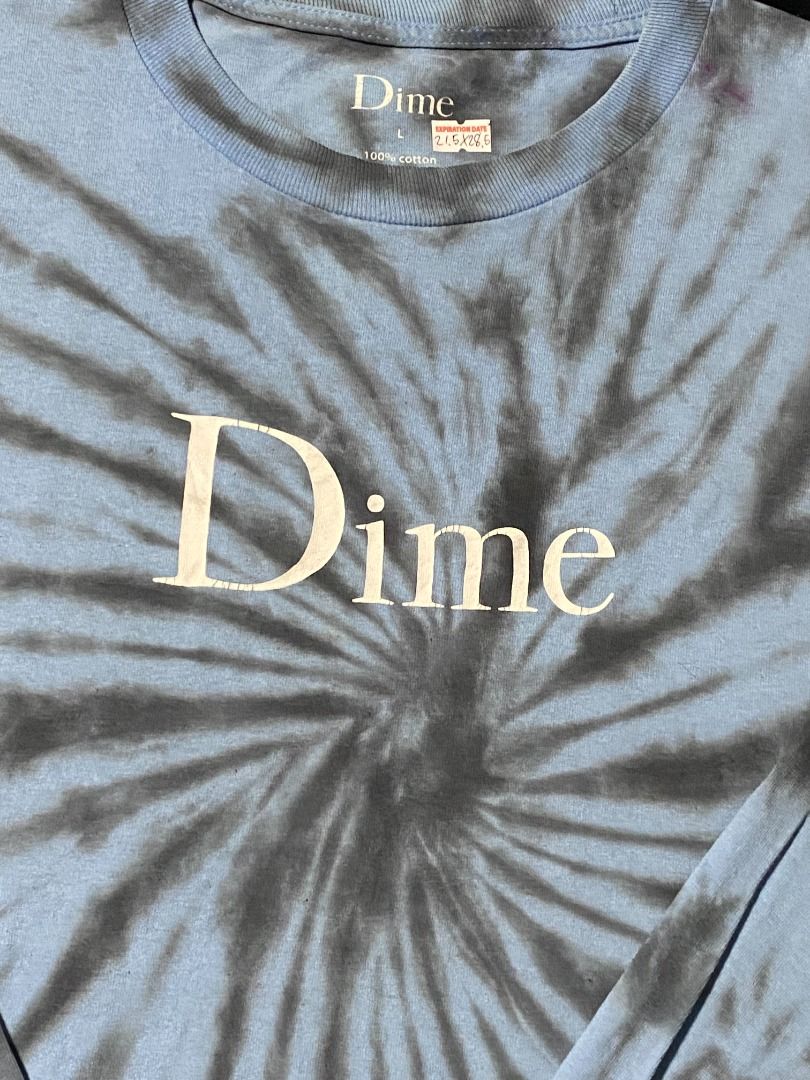 Dime tie dye long sleeves (Category: Tshirts & Polo Shirts ) located in Las Pinas. Submitted by all_details_posted (Listing ID 1468436136, Image 3). Description: pink stain on left shoulder, hairlines, one pinhole on hem.