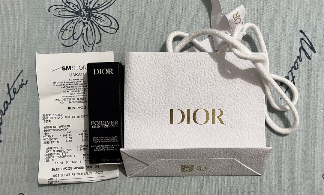 Dior Foundation Stick (Category: Makeup) located in Las Pinas. Submitted by patatapotato (Listing ID 1468498081, Image 1). Description: In shade 1N - swatched only - Opened & purchase on 10/16/2026 from Dior SM Makati - With receipt, paperbag, and box.