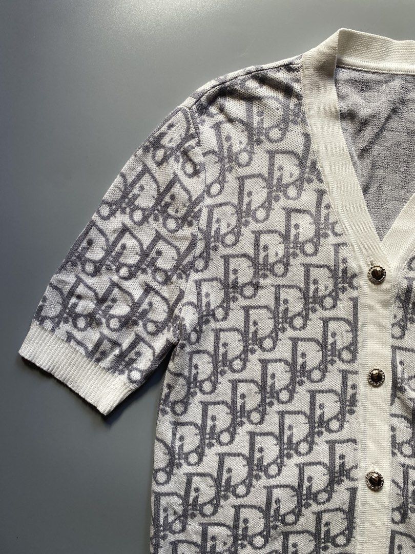 Dior Oblique - Short Sleeve Cardigan (Category: Luxury Apparel) located in Angeles City. Submitted by rachelzane (Listing ID 1468336558, Image 3). Description: SIZE: fits xs-s CONDITION: 9/10 ISSUE: needs wash, no tags DIMENSION: WIDTH : 17 inches LENGTH: 22.5 inches NOTE: • Check measurements written in the description • Ask any questions before sending offers • Offers are welcome only when you are ready and sure about the deal • I ship from Phi