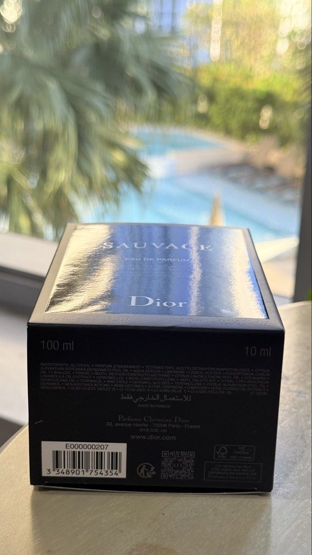 Dior Sauvage Eau de Parfum 100ml (Category: Fragrance & Deodorants) located in Taguig. Submitted by mr.shoeman (Listing ID 1468362280, Image 2). Description: ORIGINAL DIOR SAUVAGE EDP 100ML RFS: this was a pasalubong from a trip in Europe. Sadly not my scent. MEET UP ONLY IN BGC TAGUIG.