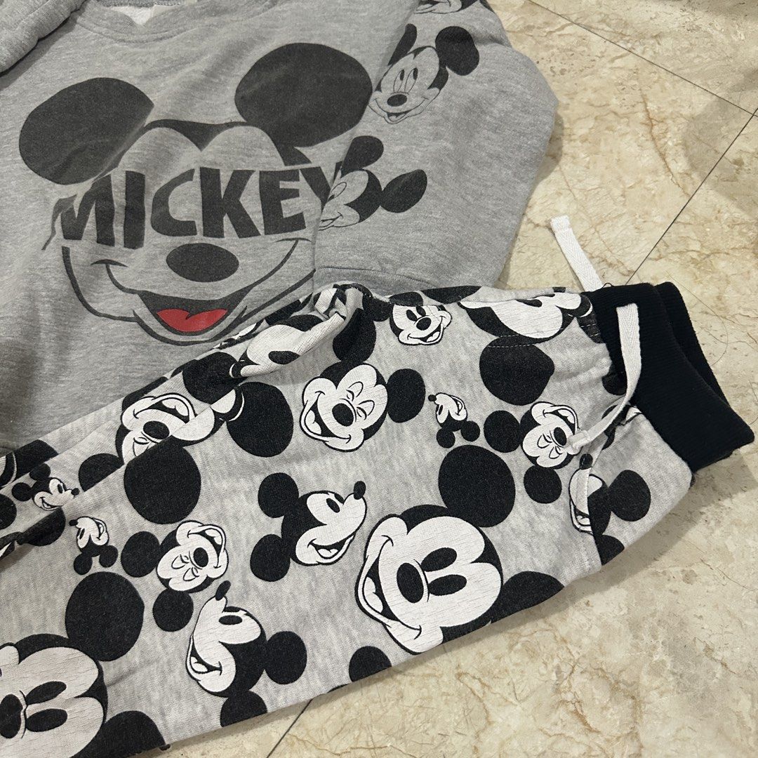Disney Mickey Mouse Grey Sweatshirt and Pants Set (Category: Babies & Kids Fashion) located in Kawit. Submitted by wevibevintage (Listing ID 1468460528, Image 2). Description: Set.