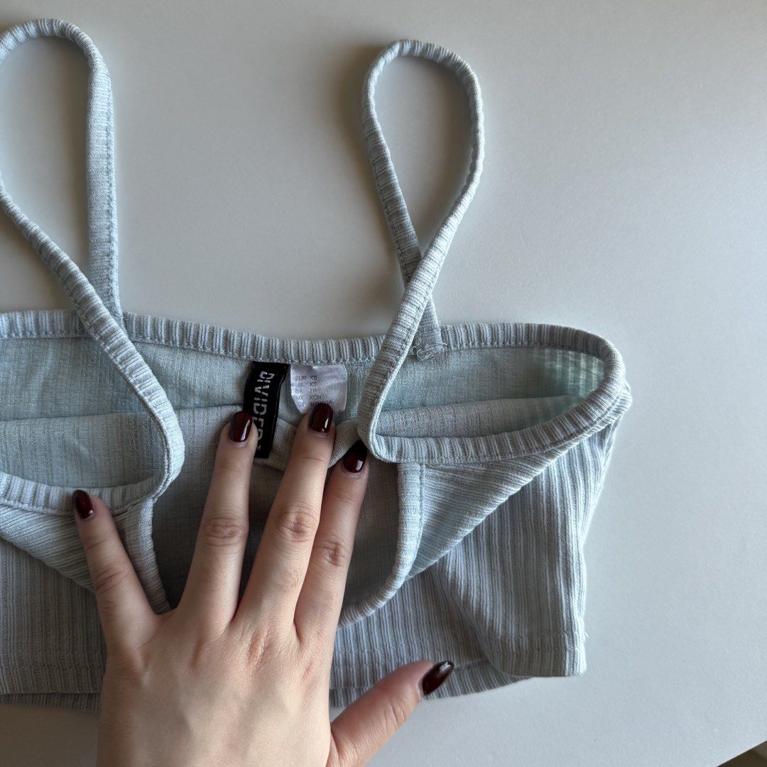 Divided Light Blue Ribbed Strap Top (Category: Sleeveless) located in Santa Rosa. Submitted by ceyllective (Listing ID 1468420620, Image 2). Description: .
