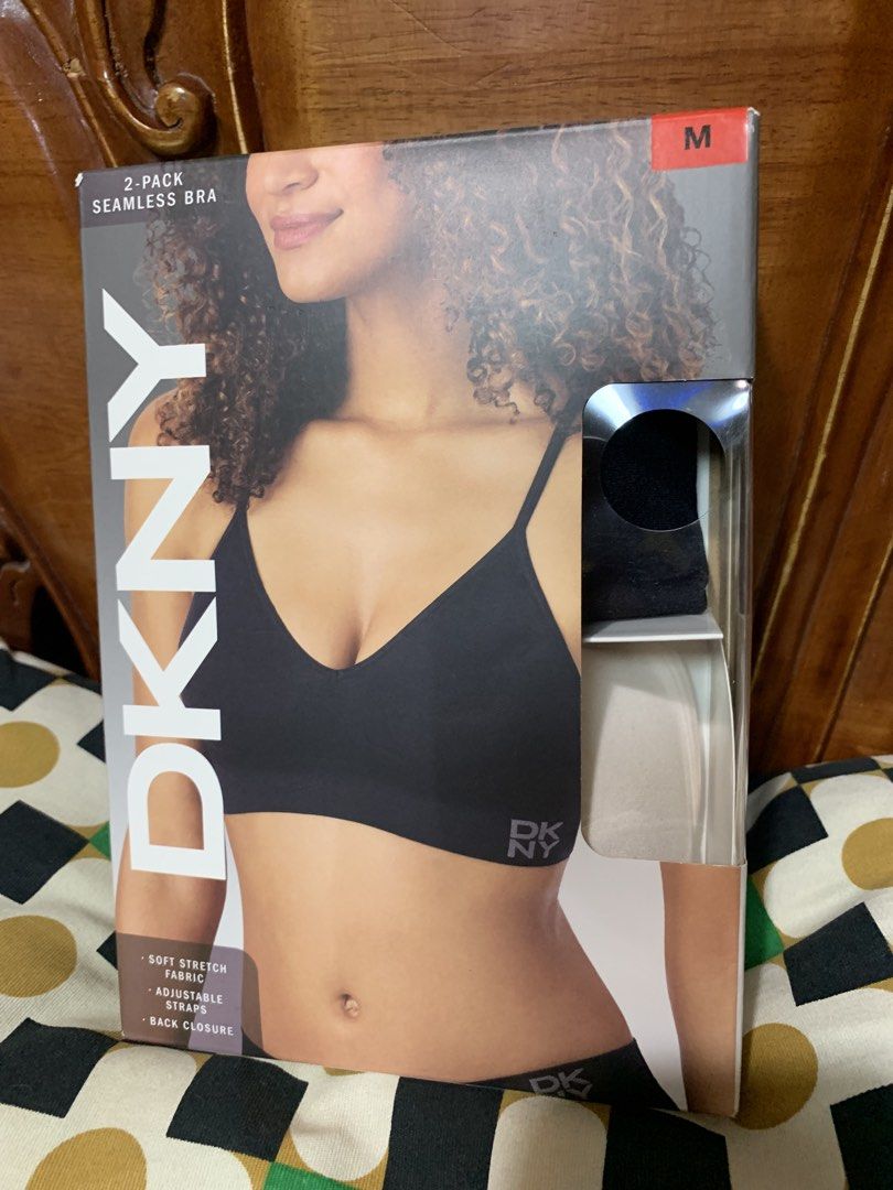 DKNY 2 pack seamless bra (Category: Undergarments & Loungewear) located in General Trias. Submitted by vpshoppe (Listing ID 1468341189, Image 1). Description: DKNY 2 pack seamless bra color:black&cream size: Medium with pads for sure buyer only.