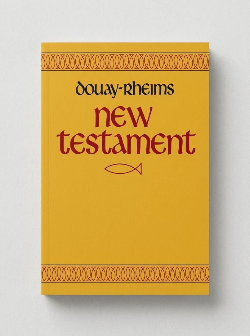 DOUAY-RHEIMS NEW TESTAMENT (Category: Religion Books) located in Makati City. Submitted by furrowpublishinghouse (Listing ID 1468335774, Image 1). Description: - A vintage paperback edition of the Douay-Rheims New Testament, a classic Catholic translation of the Bible. - This specific yellow-covered print is a photographic reproduction of the 1899 edition containing the historical Imprimatur by Cardinal James Gibbons. It is published by TAN Books
