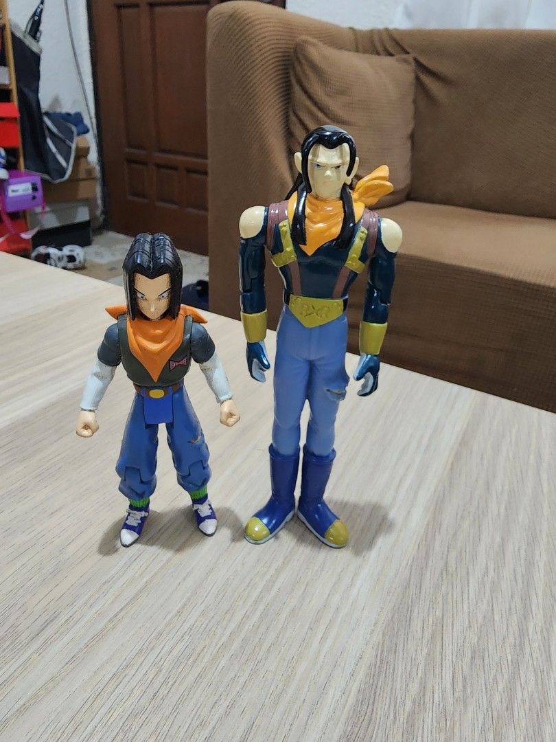 Dragon Ball Super Android 17 Action Figures (Category: Figurines & Statues) located in Quezon City. Submitted by karamba16 (Listing ID 1468342332, Image 1). Description: - Set of 2 Dragon Ball Android 17 action figures in different sizes - Features iconic details: blue pants, dark vest, orange scarf, and black hair - Standard articulation points on limbs for posing - Clean paint applications on faces and clothing - Loose figures with no original 