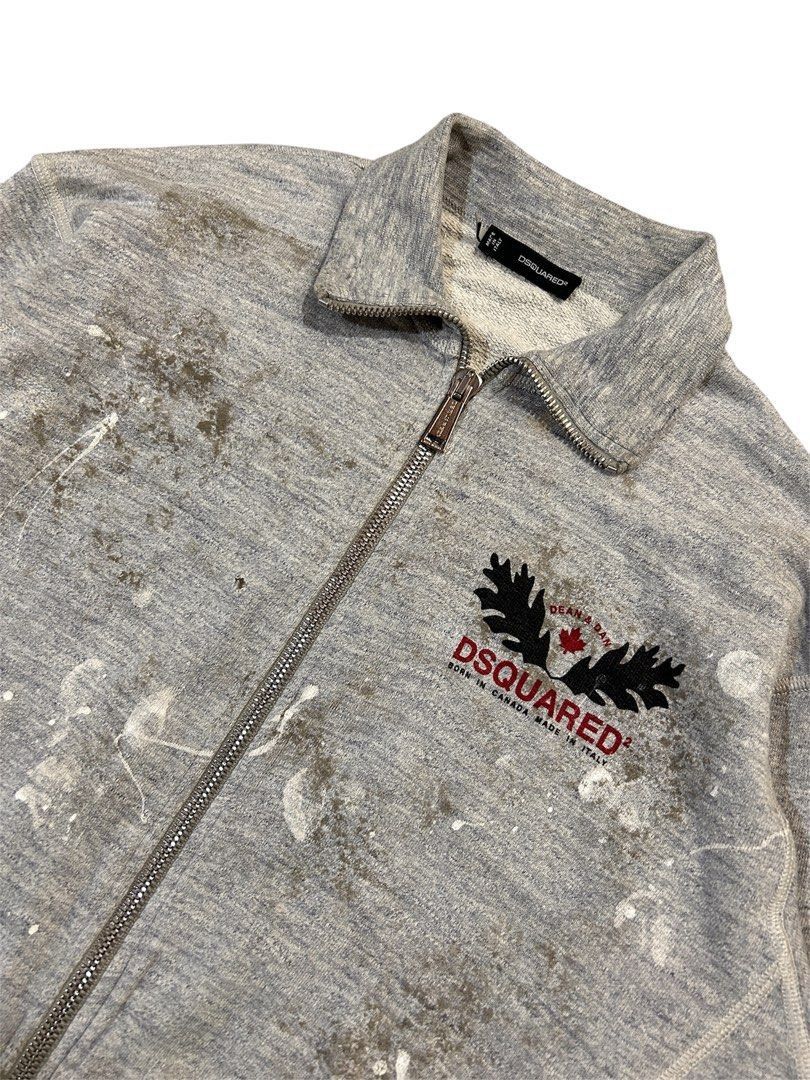 DSQUARED2 ARCHIVES FW11 “Trashed” Distressed Paint Splattered Zip Jacket (Category: Coats, Jackets and Outerwear) located in Cagayan de Oro. Submitted by oracle_archives (Listing ID 1468441035, Image 1). Description: DSQUARED2 ARCHIVES FW11 “Trashed” Distressed Paint Splattered Zip Jacket W:22” L:26.5” Shoulder:20.5” Sleeve:27.5” Hem:15.5”.