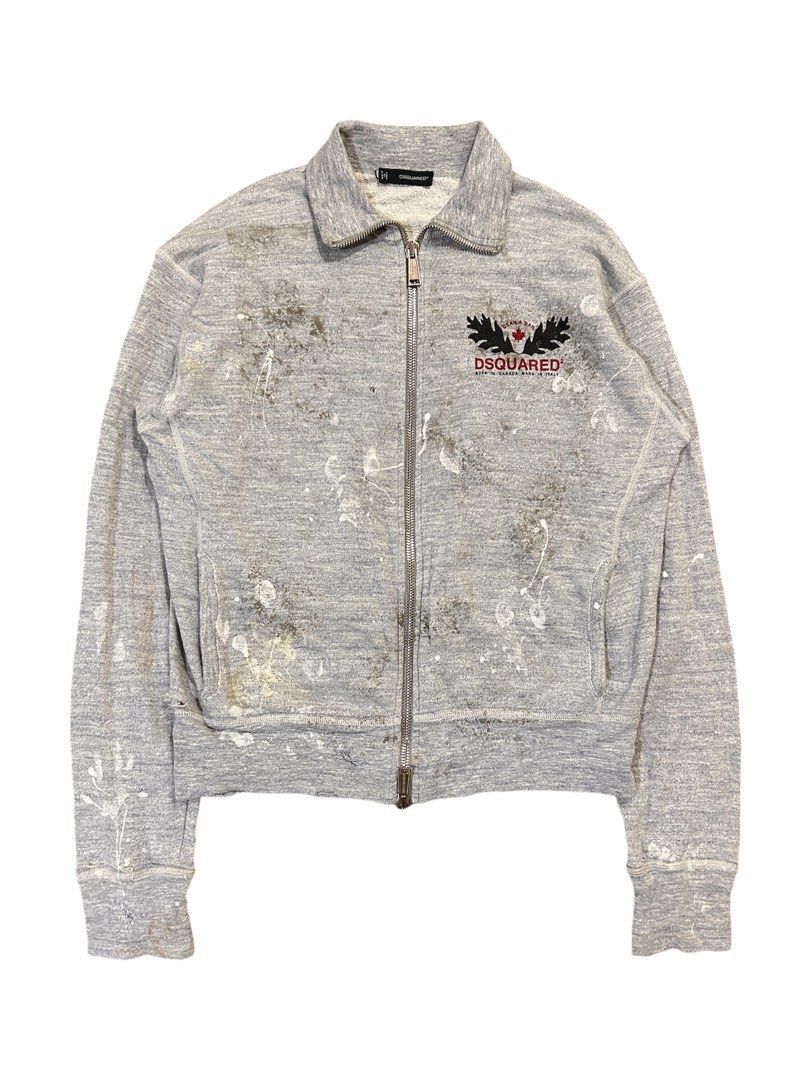 DSQUARED2 ARCHIVES FW11 “Trashed” Distressed Paint Splattered Zip Jacket (Category: Coats, Jackets and Outerwear) located in Cagayan de Oro. Submitted by oracle_archives (Listing ID 1468441035, Image 2). Description: DSQUARED2 ARCHIVES FW11 “Trashed” Distressed Paint Splattered Zip Jacket W:22” L:26.5” Shoulder:20.5” Sleeve:27.5” Hem:15.5”.