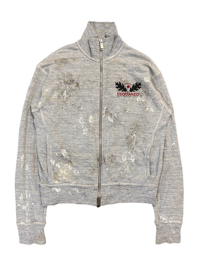 DSQUARED2 ARCHIVES FW11 “Trashed” Distressed Paint Splattered Zip Jacket (Category: Coats, Jackets and Outerwear) located in Cagayan de Oro. Submitted by oracle_archives (Listing ID 1468441035, Image 3). Description: DSQUARED2 ARCHIVES FW11 “Trashed” Distressed Paint Splattered Zip Jacket W:22” L:26.5” Shoulder:20.5” Sleeve:27.5” Hem:15.5”.