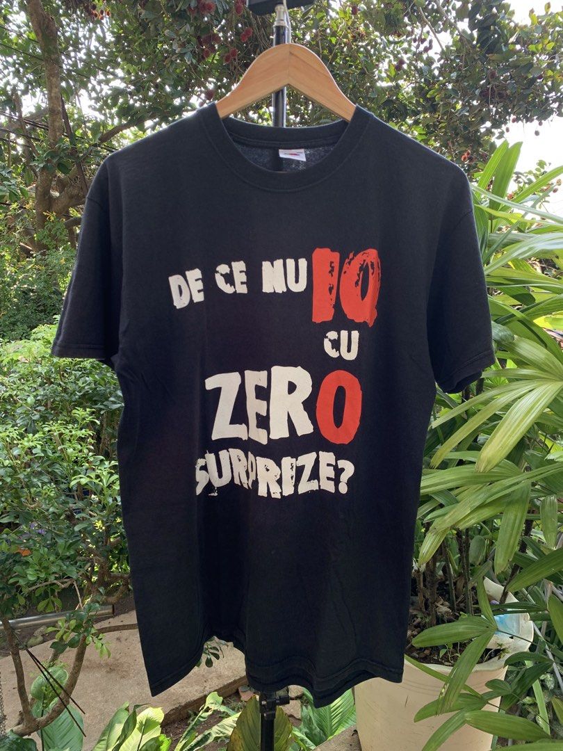 Early Y2K Coca-cola zero statement tee (Category: Tshirts & Polo Shirts ) located in Cagayan de Oro. Submitted by premium_thrifts (Listing ID 1468403220, Image 2). Description: Black colorway. Good condition. In Romanian language Double stitch on both sleeves and hem Fits Medium L28.5" x W20.5" 19.5" (shoulder to shoulder) 7" (sleeve length) Issue: slight fade, slight crackprint, and small hole on the left armpit Add shipping fee (via JRS or J&T)
