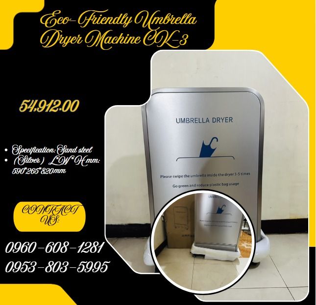 Eco-Friendly Umbrella Dryer Machine CK-3 (Category: Everything Else Others) located in Caloocan City. Submitted by mightywater-74d1 (Listing ID 1468359112, Image 1). Description: ★Specification: Sand steel ★( Silver ) L*W*H mm: 590*265*820mm .