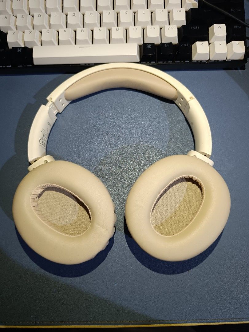 Edifier W820NB Plus Wireless Over-Ear Headphones Beige (Category: Headphones & Headsets) located in Caloocan City. Submitted by glynneb (Listing ID 1468407934, Image 1). Description: - Model: Edifier W820NB Plus Wireless Over-Ear Headphones - Color: Elegant Beige - Comfort: Soft cushioned ear pads and headband for all-day wear - Controls: Easy-access buttons and charging ports on the ear cup - Condition: Clean overall with minimal wear on leather