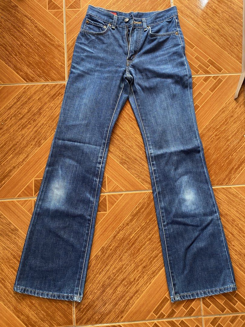 Edwin Miss 503 size 27 (Category: Jeans) located in Manila. Submitted by franz.526 (Listing ID 1468316925, Image 1). Description: For Sale Edwin Miss 503 size 27 Womens Size 27 (Miss 503) Bootcut Waist 27 Inseam 31 in Outseam/Length 40 in Rise 10 in Hem 8.8 in Indigo Color Japan Ready to wear Issue: melted candy stain sa left back pocket na umabot sa left front pocket at lower back leg (di pansin) Note: I washed the jeans thoroughly especially yu
