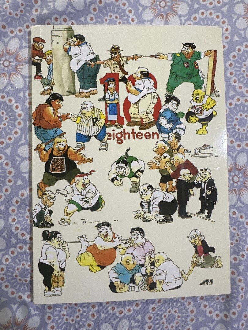 Eighteen Comic Book 18 (Category: Comics & Manga) located in Manila. Submitted by youngforest.cfe98e (Listing ID 1468335930, Image 3). Description: - Title: Eighteen Comic Book - Issue: #18 - Format: Paperback, standard comic sizing - Condition: Clean cover art with all pages intact - Highlights: Features an illustrated cover with many cartoon characters - Perfect for: Comic book collectors and fans.