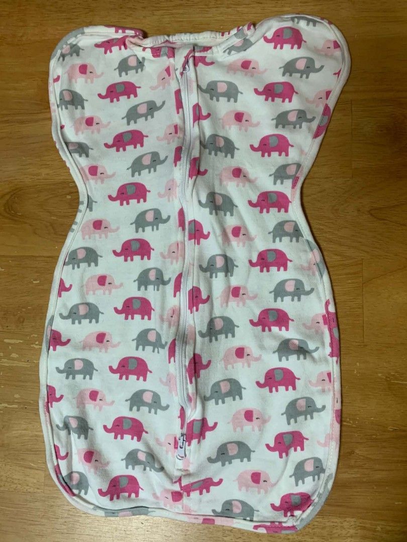 Elephant Pattern Newborn Baby Swaddle Sleeping Bag (Category: Babies & Kids Fashion) located in Cainta. Submitted by akosijoan (Listing ID 1468390254, Image 1). Description: - Cotton newborn baby swaddle sleeping bag - Adorable pink and grey elephant pattern - Convenient two-way zip for effortless midnight diaper changes - Breathable fabric keeps baby cozy and secure all night long.