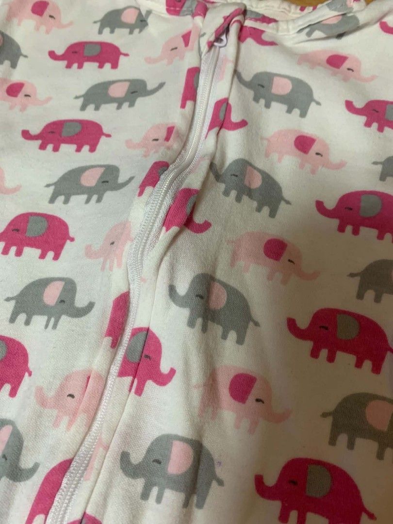 Elephant Pattern Newborn Baby Swaddle Sleeping Bag (Category: Babies & Kids Fashion) located in Cainta. Submitted by akosijoan (Listing ID 1468390254, Image 2). Description: - Cotton newborn baby swaddle sleeping bag - Adorable pink and grey elephant pattern - Convenient two-way zip for effortless midnight diaper changes - Breathable fabric keeps baby cozy and secure all night long.