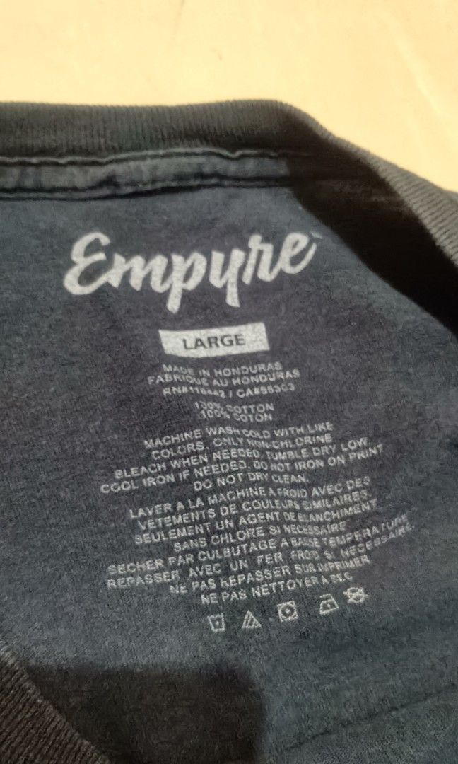 empyre tee (Category: Tshirts & Polo Shirts ) located in Oas. Submitted by yortzzz (Listing ID 1468283900, Image 3). Description: no issue.