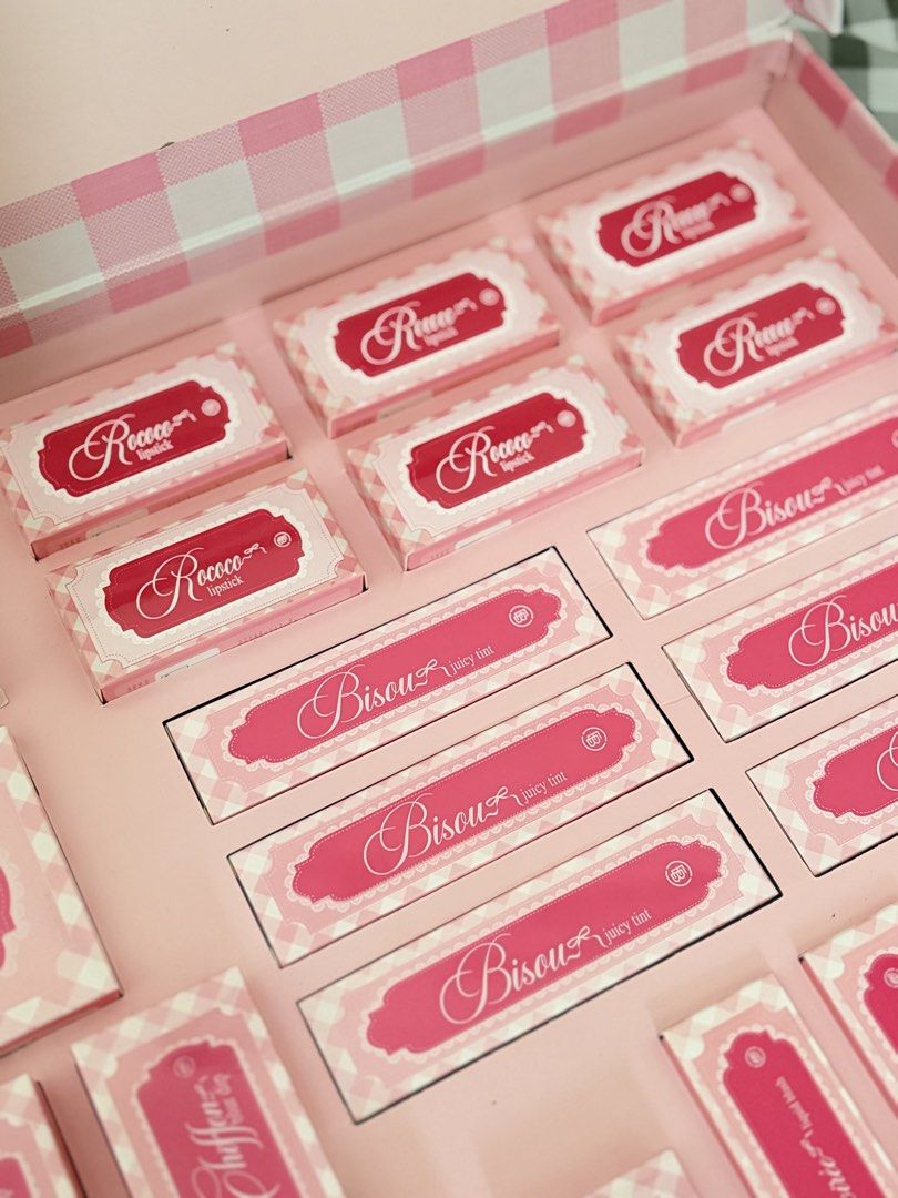 Ever Bilena The Coquette Collection PR PR Kit Makeup Set (Category: Makeup) located in Malaybalay. Submitted by ahmariii (Listing ID 1468305981, Image 3). Description: - Brand: Ever Bilena - Collection: The Coquette Collection Full Set - Packaging: Pink and white checkered vanity case with chic gold hardware - Includes: Lipsticks, juicy tints, liquid blushes, blur dips, and eyeshadow palettes - Condition: Brand new, complete set in original keeps