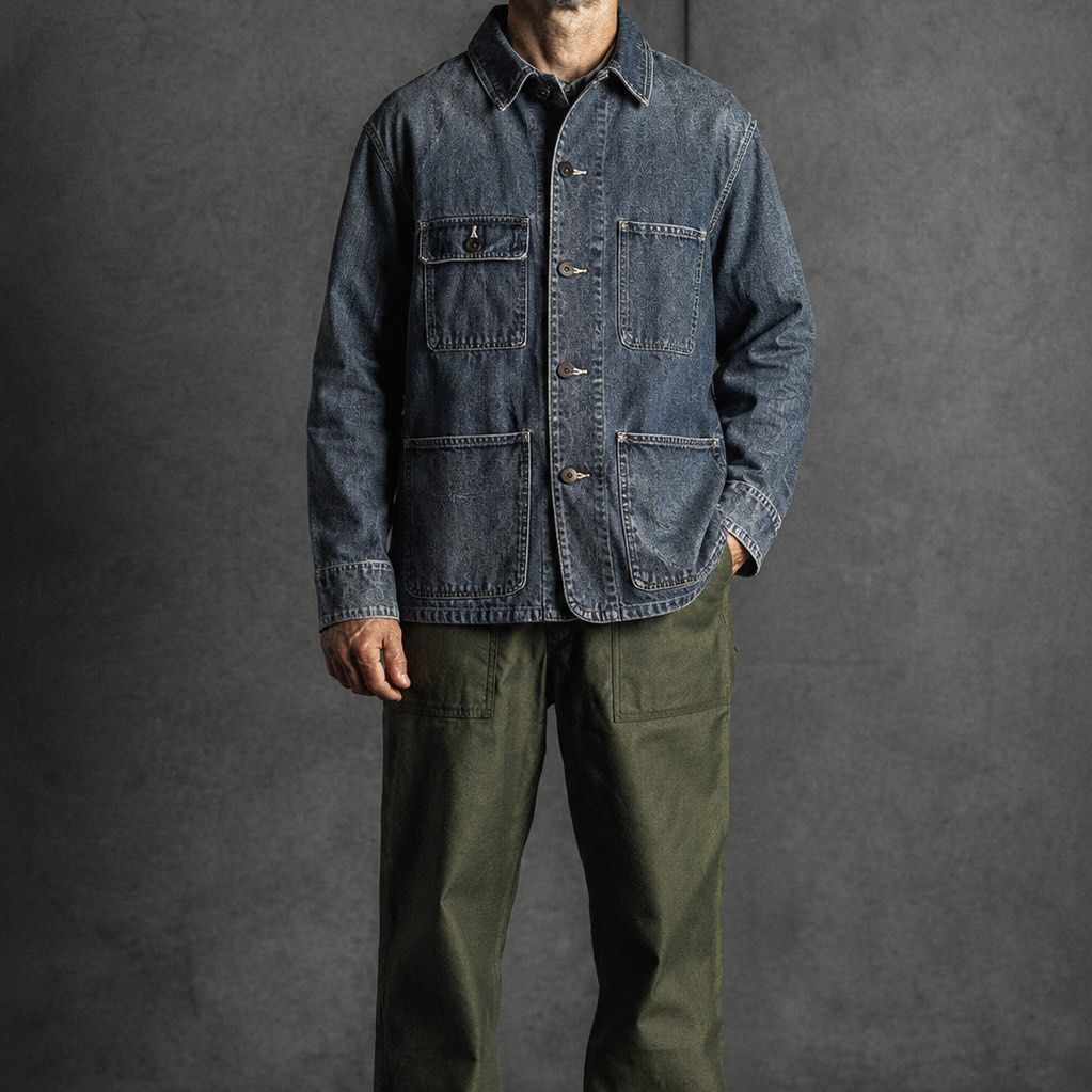 Ever Blue Denim Workwear Chore Jacket (Category: Coats, Jackets and Outerwear) located in Puerto Princesa. Submitted by terdsthrift (Listing ID 1468426923, Image 2). Description: EVER BLUE Denim Workwear Chore Jacket Width: 23 Length: 29 Shoulder: 18 In Excellent Condition / No Issue Color Rate: 10/10 - Brand/Model: Ever Blue Denim Chore Jacket - Color: Dark wash - Size: Medium (regular fit) - Material: Sturdy cotton denim - Design: Classic colla