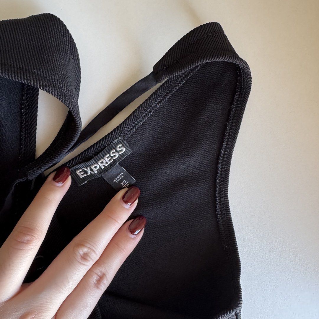 Express Black Lace-Up Bodysuit (Category: Bikinis & Swimsuits) located in Santa Rosa. Submitted by ceyllective (Listing ID 1468385400, Image 2). Description: .