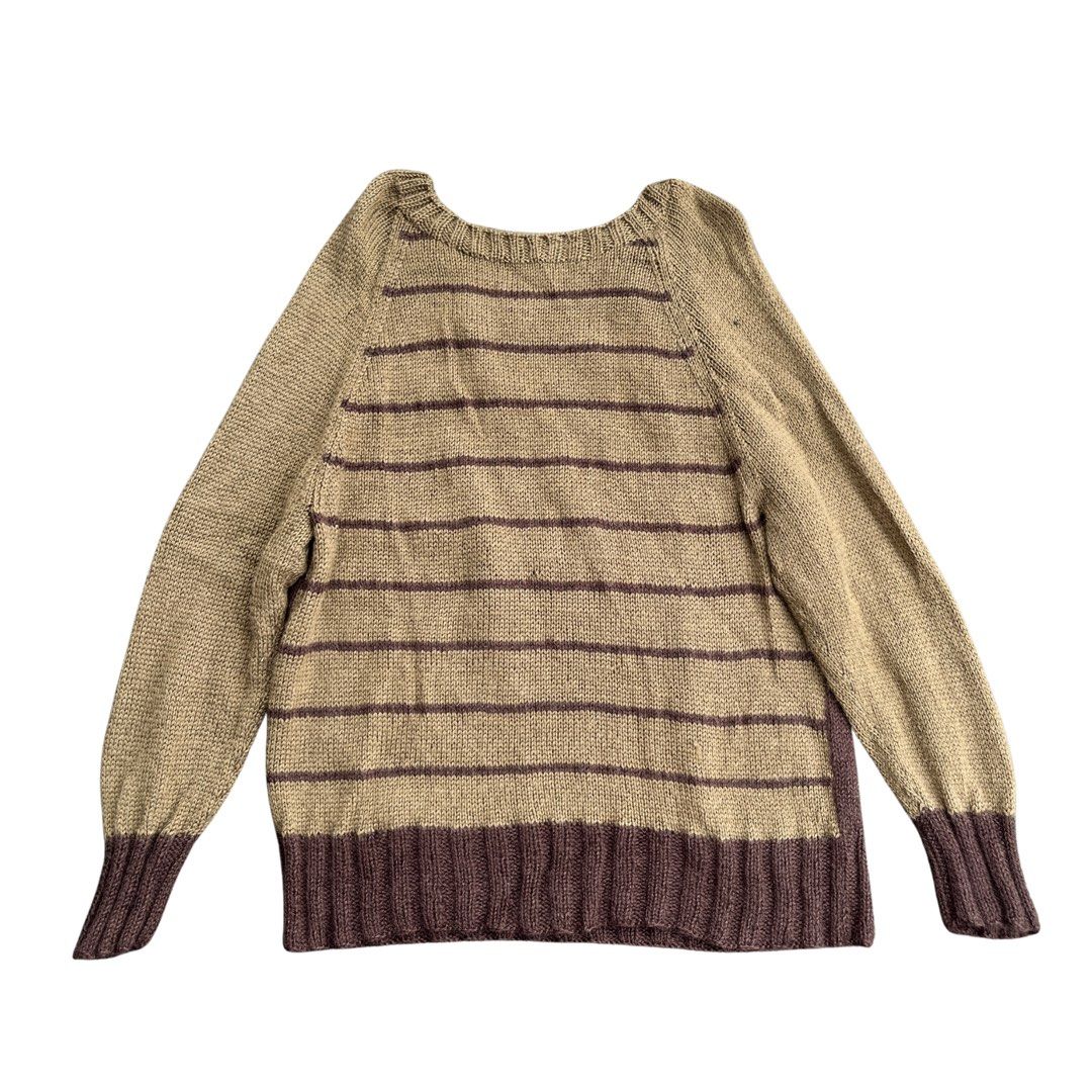 FALL COLOR BLOCK KNITTED SWEATER (Category: Coats, Jackets and Outerwear) located in Baguio. Submitted by claie.bg (Listing ID 1468408968, Image 2). Description: ⊹ FALL COLOR BLOCK KNITTED SWEATER ⊹ ᰔ gandaa, so very twilight coded! ᰔ back and front patterns r different DEETS size up to large length 28.5 inches.