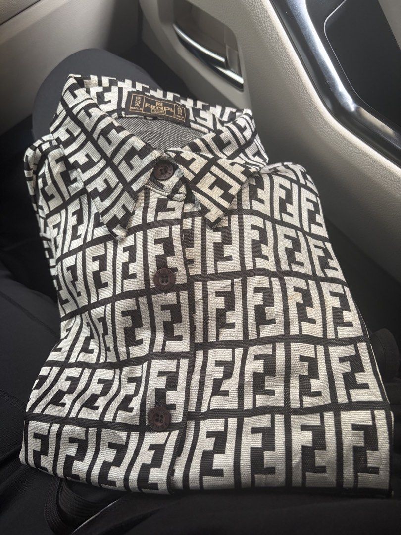 Fendi short sleeves (authentic) (Category: Luxury Apparel) located in Baguio. Submitted by picksby_mik (Listing ID 1468454094, Image 1). Description: Needs wash only fits xs to small womens.