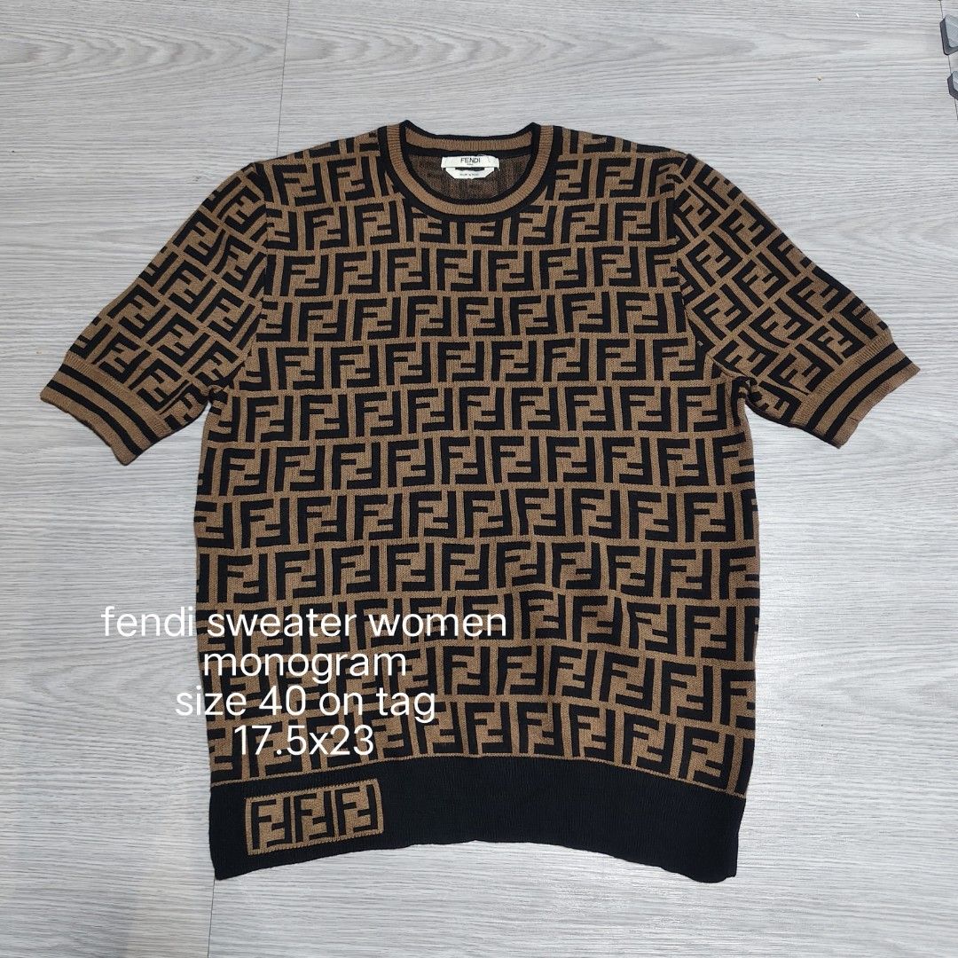 fendi sweater women monogram (Category: Luxury Apparel) located in Amadeo. Submitted by josephotep (Listing ID 1468411638, Image 2). Description: fendi sweater women monogram size 40 on tag 17.5x23 as new no issue 850 plus sf loc cavite pm📥.