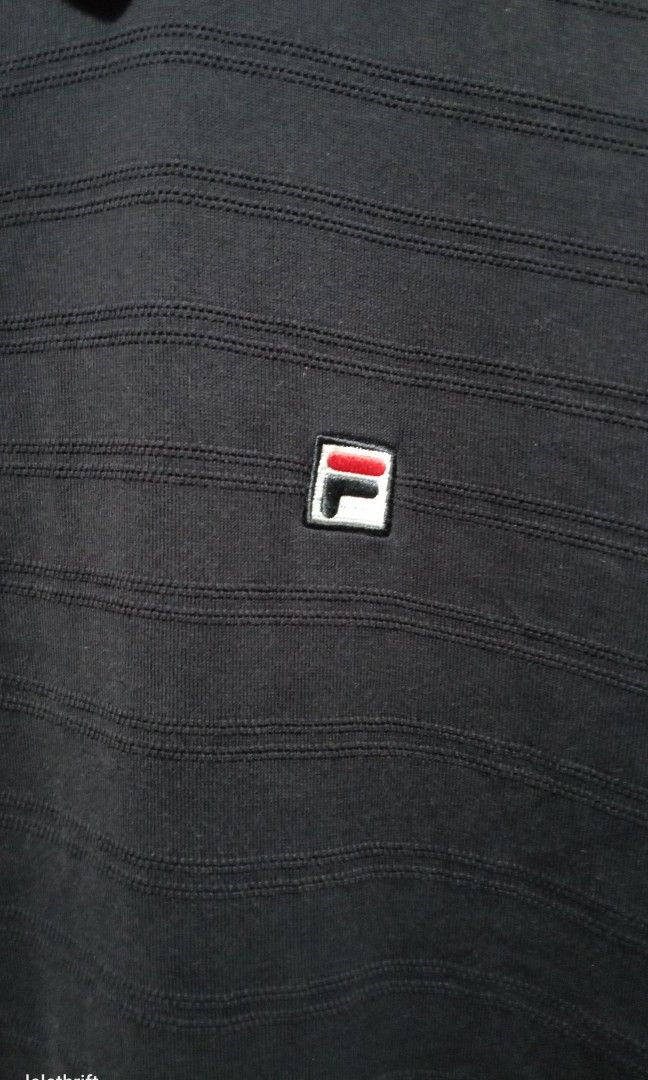 Fila Polo shirt (Category: Tshirts & Polo Shirts ) located in Batangas. Submitted by lelethrift.com (Listing ID 1468373660, Image 3). Description: Fila Polo shirt Size: XL on tag, best fit Medium to Large Authentic Complete tags no issue, no pinholes Ready to wear na, napa laundry na.