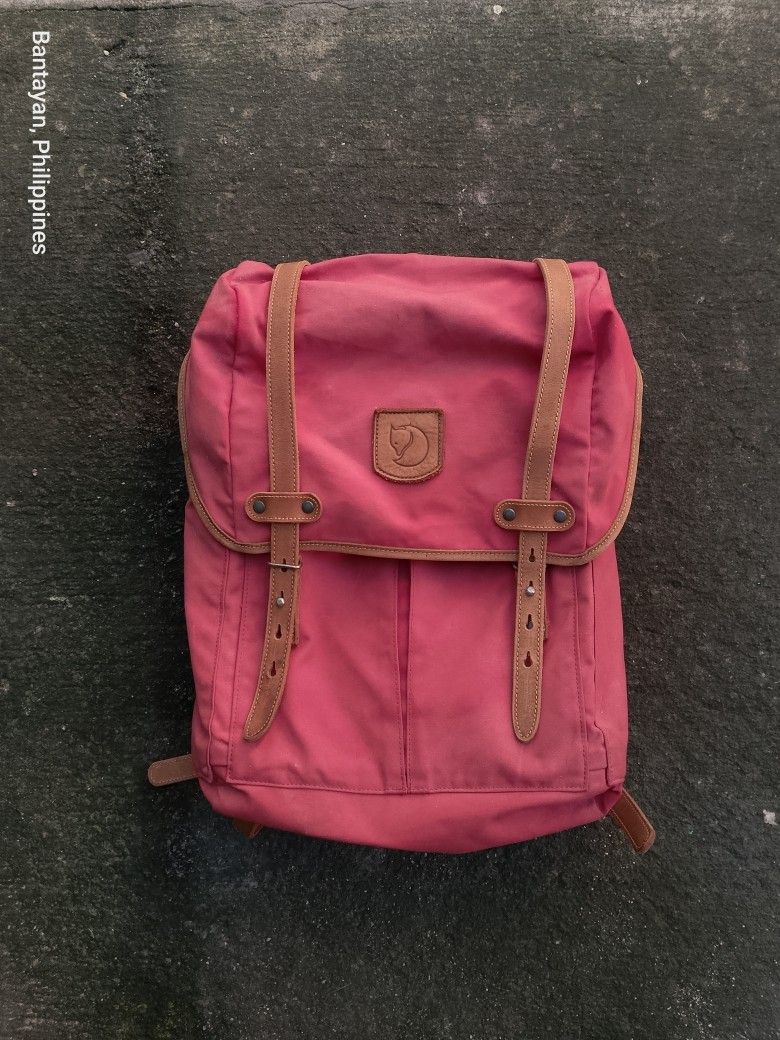 Fjallraven rucksack backpack (Category: Backpacks) located in Bantayan. Submitted by rare.palautog (Listing ID 1468344678, Image 1). Description: Fjallraven rucksack backpack Size Medium no 21 Need wash,stain no crack sa leather all goods DM sa interested 📩 Cebu location 📌.