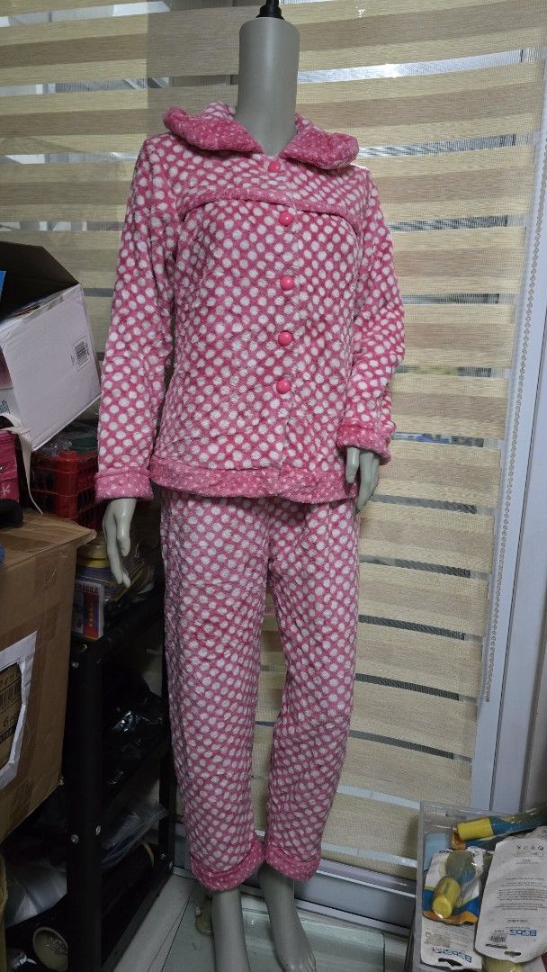 Fleece Pyjamas Set Long Sleeve Top and Pants (Category: Sets or Coordinates) located in Bacoor. Submitted by tataandkai (Listing ID 1468474008, Image 2). Description: - Super soft and plush fleece material for ultimate warmth - Complete set includes a long-sleeve button-front top and matching long pants - Available in multiple stylish colours and patterns - Perfect for cold weather, sleeping, or cozy indoor lounging - Brand new and high quality -
