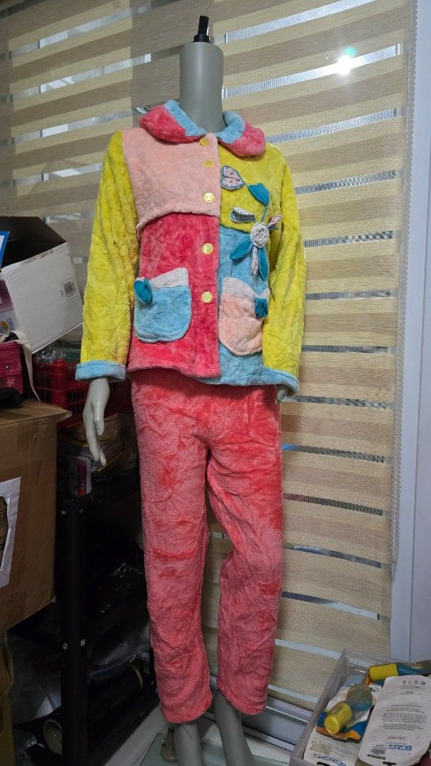 Fleece Pyjamas Set Long Sleeve Top and Pants (Category: Sets or Coordinates) located in Bacoor. Submitted by tataandkai (Listing ID 1468474008, Image 3). Description: - Super soft and plush fleece material for ultimate warmth - Complete set includes a long-sleeve button-front top and matching long pants - Available in multiple stylish colours and patterns - Perfect for cold weather, sleeping, or cozy indoor lounging - Brand new and high quality -