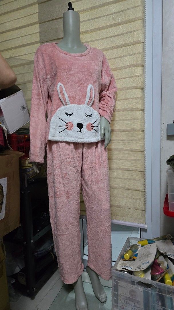 Fluffy winter pajama set multiple styles and colors available (Category: Undergarments & Loungewear) located in Bacoor. Submitted by tataandkai (Listing ID 1468473806, Image 3). Description: comfi fluffy pajamas from JAPAN - Super soft and thick fleece material for maximum warmth during cold weather - Long sleeve top featuring adorable cartoon graphics on the chest - Matching pants equipped with a comfortable elastic waistband - Perfect for cozy 