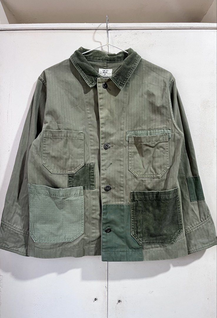 Focus Blue Japan Patchwork Jacket (Category: Coats, Jackets and Outerwear) located in Baguio. Submitted by lovelemons (Listing ID 1468294664, Image 1). Description: Focus Blue Japan Green Patchwork Jacket XS No issues.