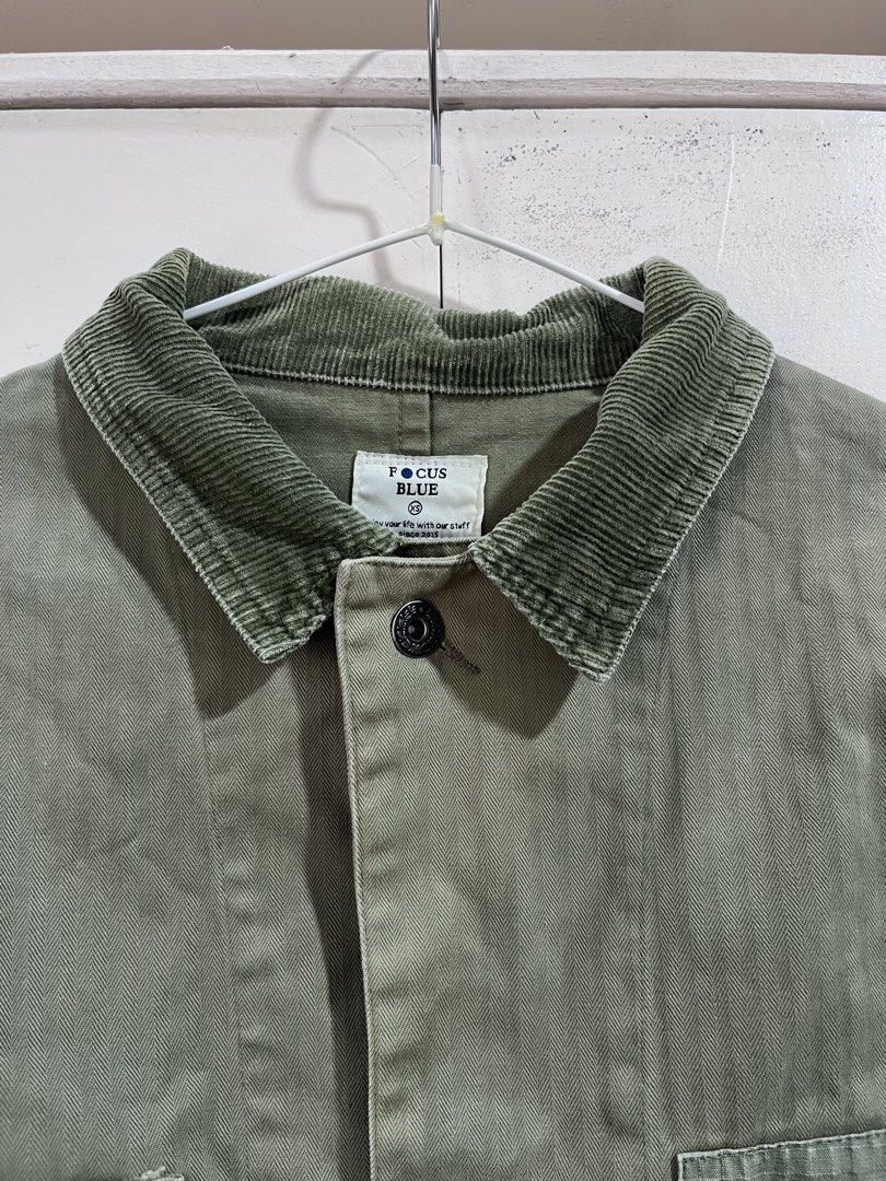 Focus Blue Japan Patchwork Jacket (Category: Coats, Jackets and Outerwear) located in Baguio. Submitted by lovelemons (Listing ID 1468294664, Image 2). Description: Focus Blue Japan Green Patchwork Jacket XS No issues.