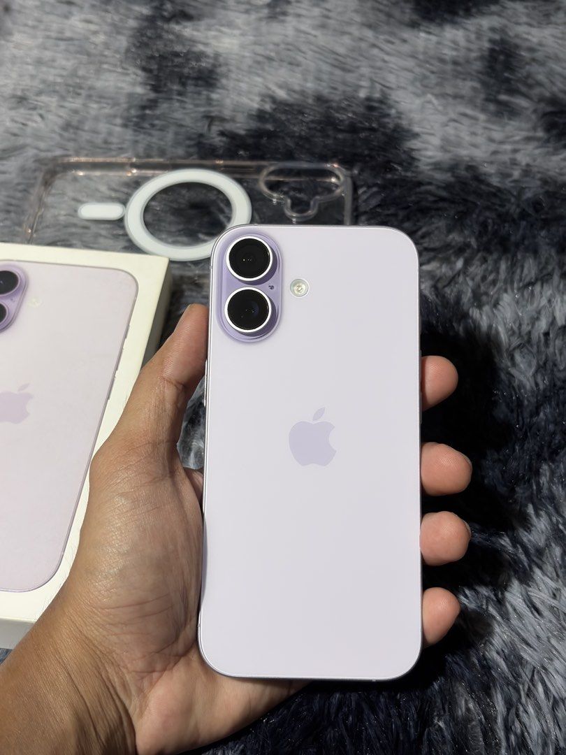 For Sale Iphone 17 Lavender 256gb (Category: iPhone 17 Series) located in Manila. Submitted by mr.muscleqo (Listing ID 1468466422, Image 3). Description: Iphone 17 Lavender 256gb • 94% Battery Health (308cc) • Under warranty till December 2025 • No issues • No repair history Honest Issue: Minimal hairline scratch on the screen and minimal paint chips on camera control button - See the last pic Inclusion : Original Box, 1 case , No cord Open for m