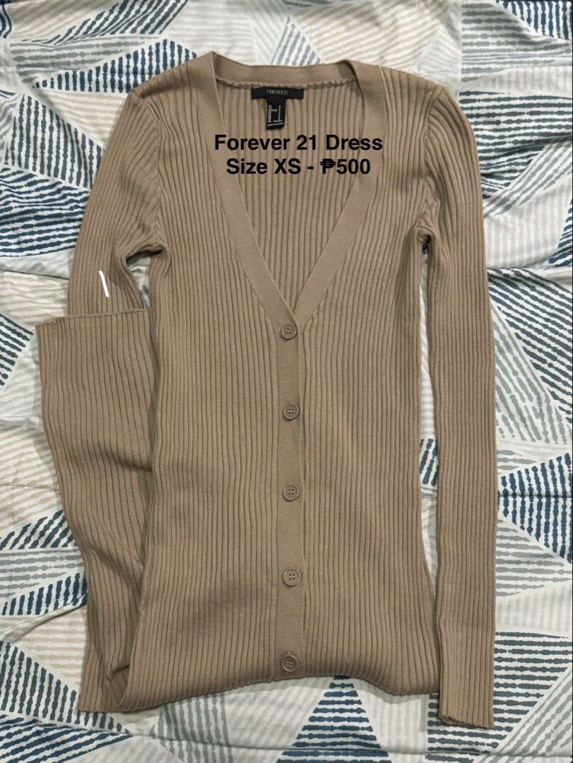 Forever 21 - Knitted Button Down Long Dress (Category: Dresses) located in Davao. Submitted by mgnmm (Listing ID 1468428233, Image 1). Description: - Size Small - Used once for an event - Good as new - Loc: Davao City.