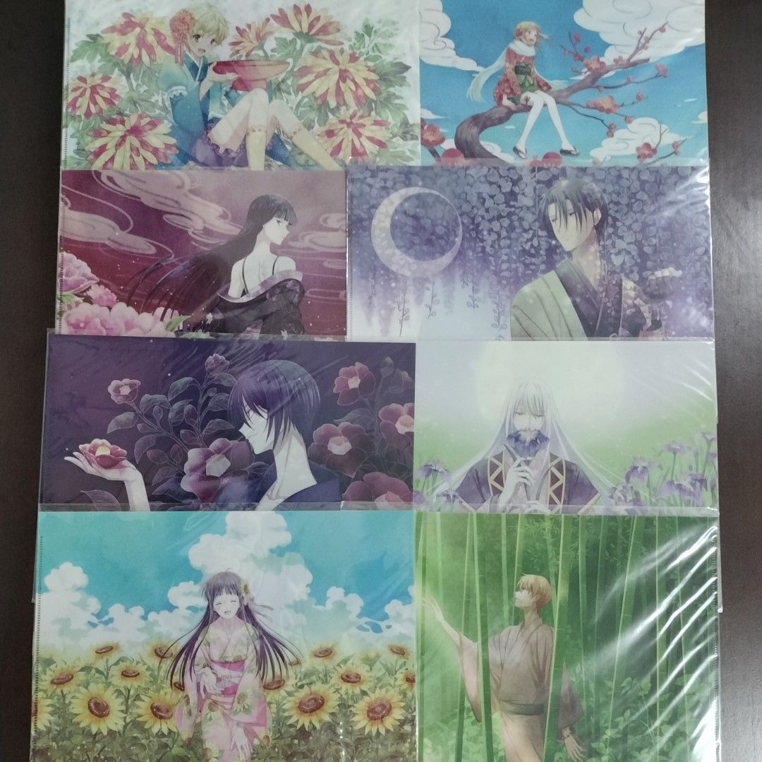 Fruits Basket Clear Folders Eden Ending Theme Complete Set 8pcs. (Category: Other Stationery & Craft) located in San Jose del Monte. Submitted by grace.r2 (Listing ID 1468334105, Image 1). Description: Official Fruits Basket Merch Season 2 Ending Theme "Eden" Clear Folders Complete Set of 8 (16 Back to Back Designs) 🏷Php 1,600 ✅ Brand New ✅ Official Merch ✅ Unused ✅ Size: 22cm x 31cm MOP: GCash MOD: J&T / Lalamove Location: Biñan, Laguna PM for 