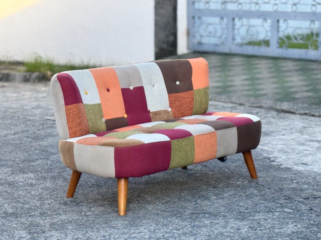 Fuji Boeki Daisy 2-Seater Modern Scandinavian Patchwork Low Sofa (Category: Other Home Furniture) located in Bulacan. Submitted by rock_off.thriftshop.ph (Listing ID 1468373835, Image 3). Description: .