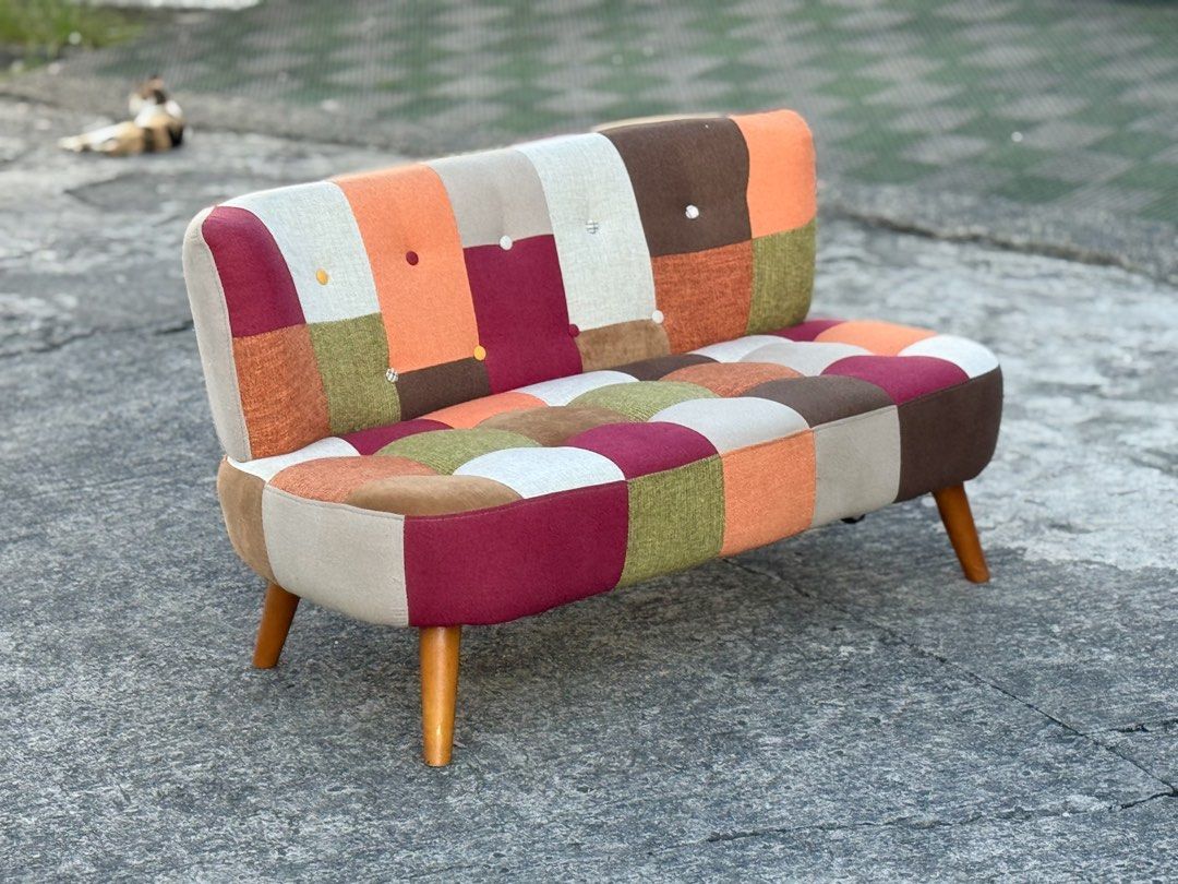 Fuji Boeki Daisy 2-Seater Modern Scandinavian Patchwork Low Sofa (Category: Other Home Furniture) located in Bulacan. Submitted by rock_off.thriftshop.ph (Listing ID 1468373835, Image 2). Description: .