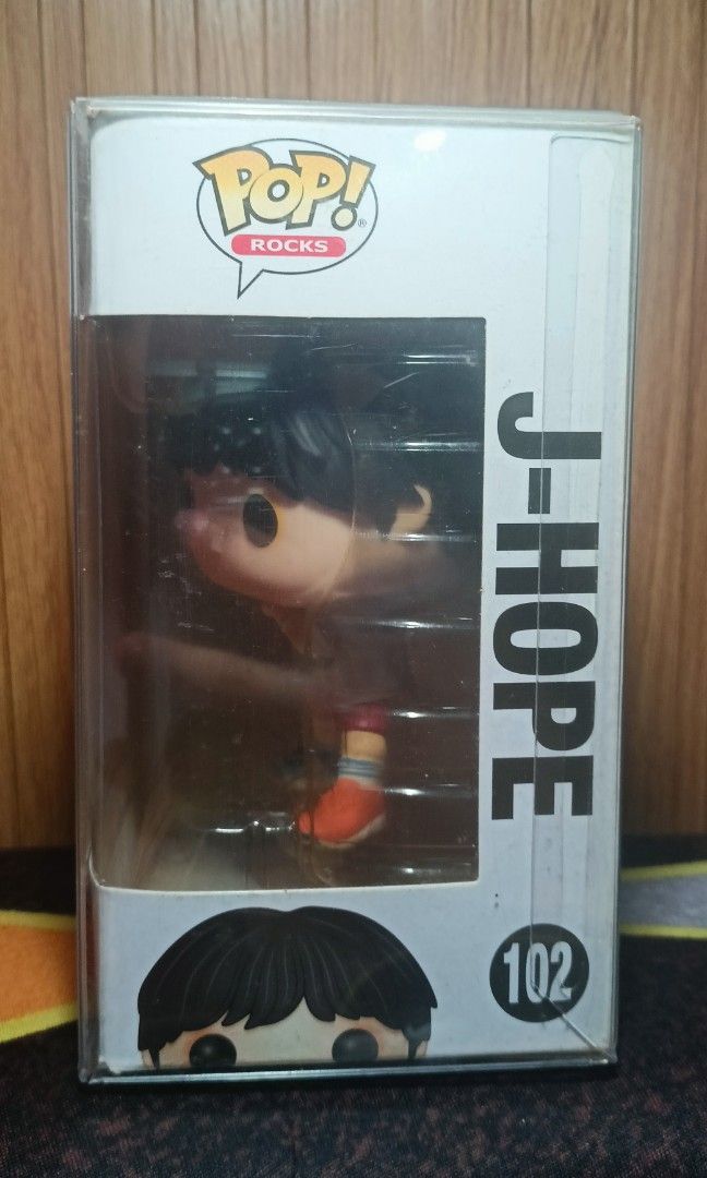 Funko Pop! Rocks - BTS - J-Hope #102 (Category: Figurines & Statues) located in Manila. Submitted by hunts_collectibles (Listing ID 1468404151, Image 2). Description: -Box condition: 9/10 -Stickered: Big Hit -Vinyl Figure.