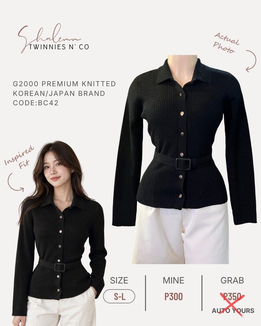 G2000 Knitted Black with collar (Category: Coats, Jackets and Outerwear) located in Baguio. Submitted by twinniesnco (Listing ID 1468411332, Image 1). Description: .