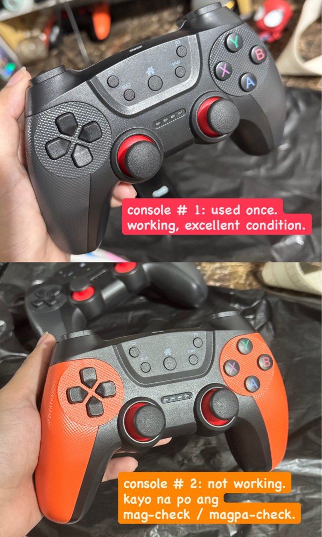 Game Stick Lite 128GB with 2 Controllers (Category: Controllers) located in Rodriguez. Submitted by coleenlopezz (Listing ID 1468431804, Image 3). Description: LAST PRICE ₱850 (check pictures muna) - Game Stick Lite console loaded with a 128GB SD card - Over 50,000 retro games pre-installed - Easy plug-and-play system, includes micro-USB cord - Comes with 2 wireless controllers - Orange controller is currently not working and needs checkup/repair