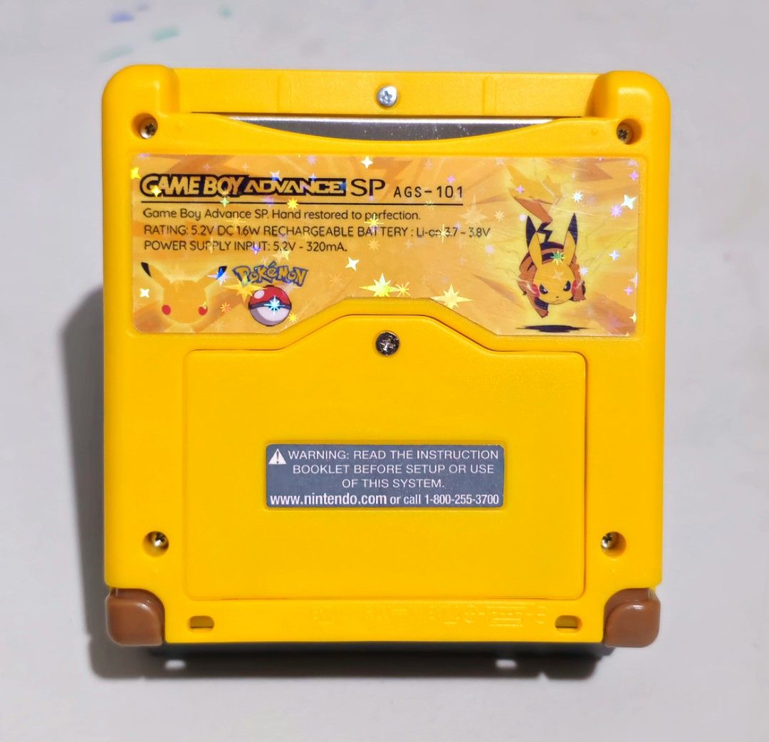 Gameboy Advance SP IPS LCD (Category: Nintendo) located in Santa Rosa. Submitted by j.r.constantino (Listing ID 1468459623, Image 3). Description: 📣 For sale Gameboy Advance SP 📣 🏷️ ₱6,800 fixed ➡️ AGS-001 model ➡️ New IPS screen v4 (adjustable to 15 levels of brightness) ➡️ New Pikachu themed shell ➡️ Loud sounds (new capacitor) ➡️ All buttons are crisp and working ➡️ EXT and charging port are working ➡️ With Pikachu box for GBA SP ➡️ With ne