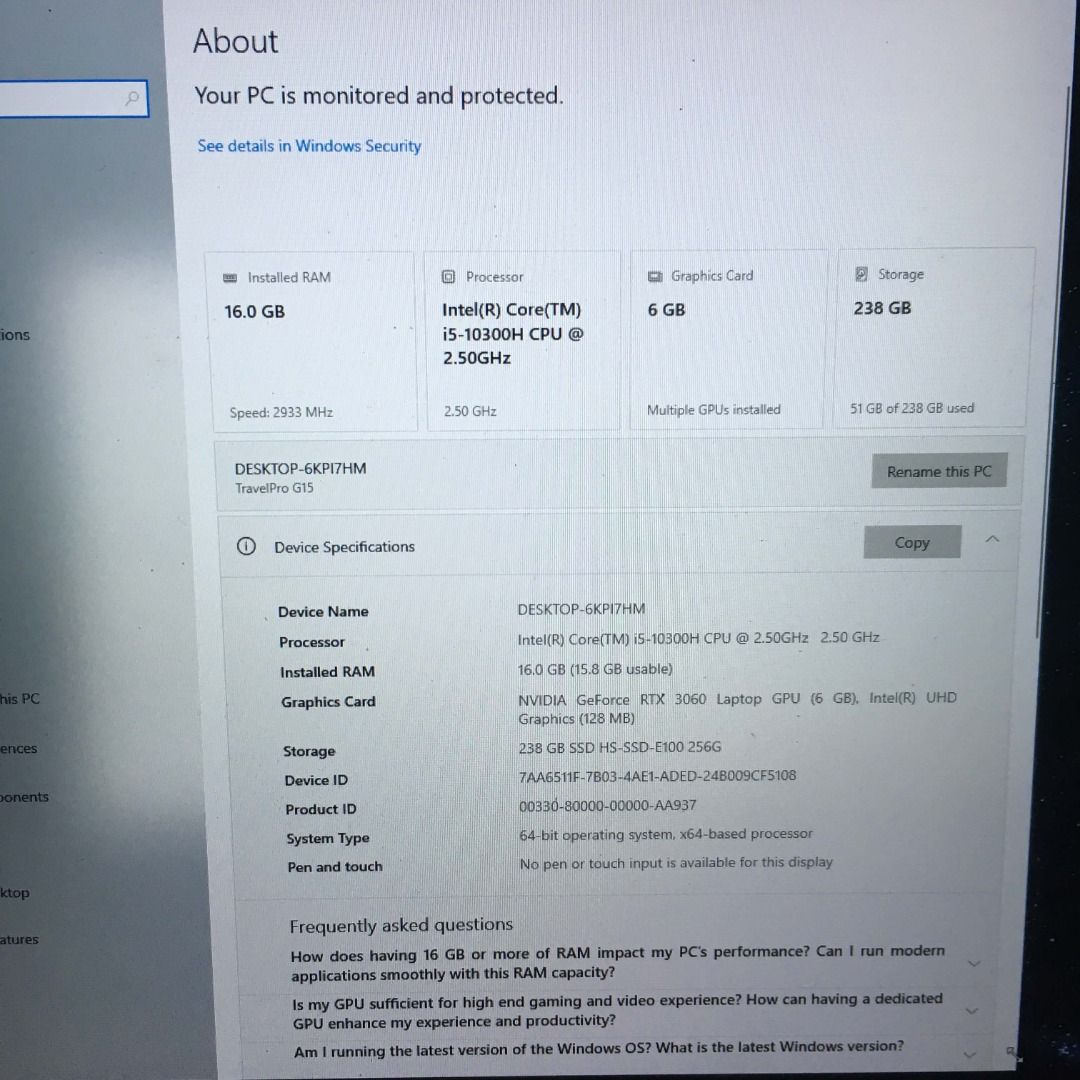 Gaming Laptop i5-10300H RTX 3060 for sale or swap, Computers & Tech ...