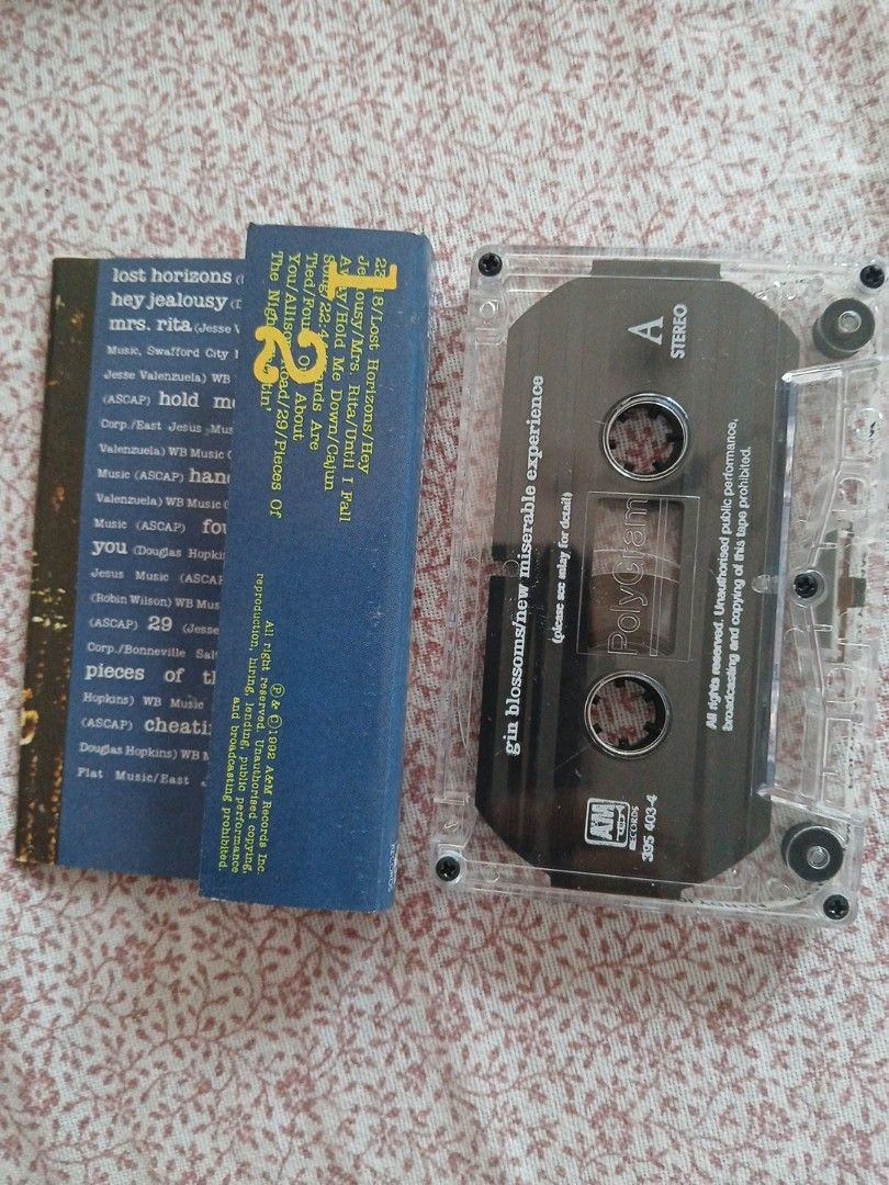 Gin Blossoms New Miserable Experience Cassette Tape PolyGram A&M (Category: CDs & DVDs) located in Pili. Submitted by marktoraldo (Listing ID 1468339346, Image 2). Description: like new. add sf Gcash gcash mop merong bakbak sa part ng inlay inside.